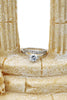 shiny four prong crystal ring necklace set