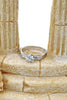 fashion zircon crystal pendant necklace ring set