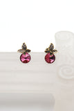 lovely red crystal butterfly earrings