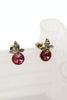 lovely red crystal butterfly earrings