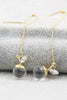 delicate small apple crystal earrings