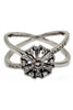 fashion global crystal silver ring