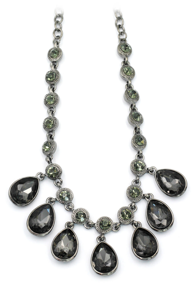 fashion black crystal necklace