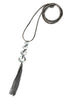 fashion circularity crystal tassel necklace