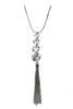 fashion circularity crystal tassel necklace