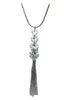 fashion circularity crystal tassel necklace