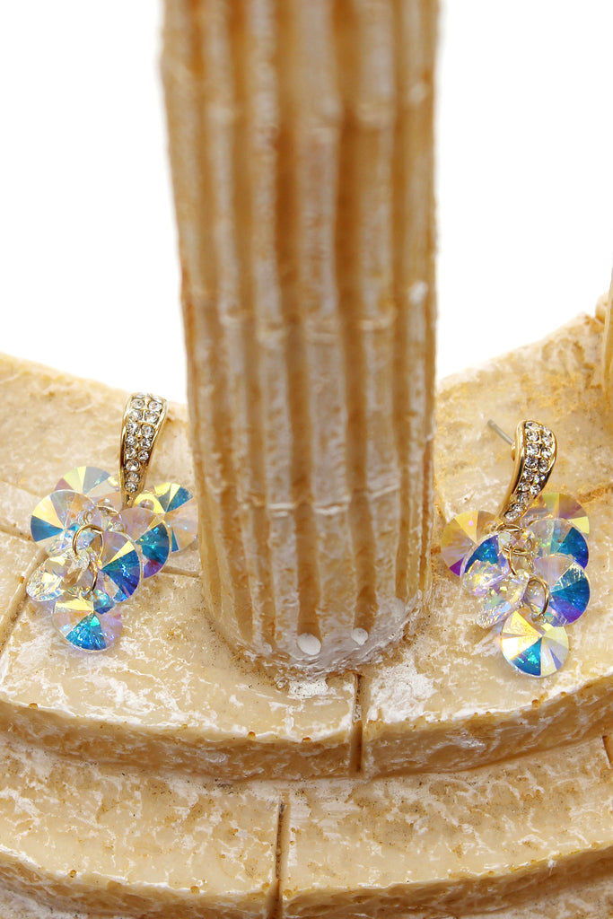 shining pendant swarovski crystal earrings