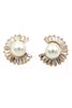 fashion wild crystal pearl earrings necklace set