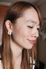 fashion wild crystal pearl earrings necklace set