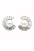 fashion wild crystal pearl earrings necklace set