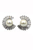 Imitation fashion round pineapple pearl earrings set