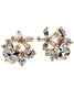 fashion mini crystal flower necklace earrings set
