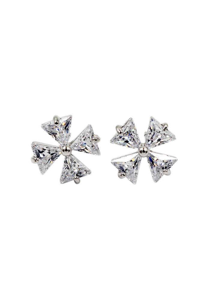 mini windmill crystal earrings