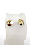 elegant round crystal earrings
