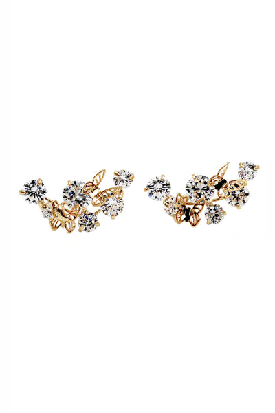 mini butterflies crystal earrings