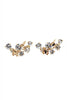 golden mini butterfly earrings bracelet set