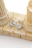 delicate square silver bracelet earrings set