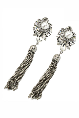 lovely crystal little feet earrings
