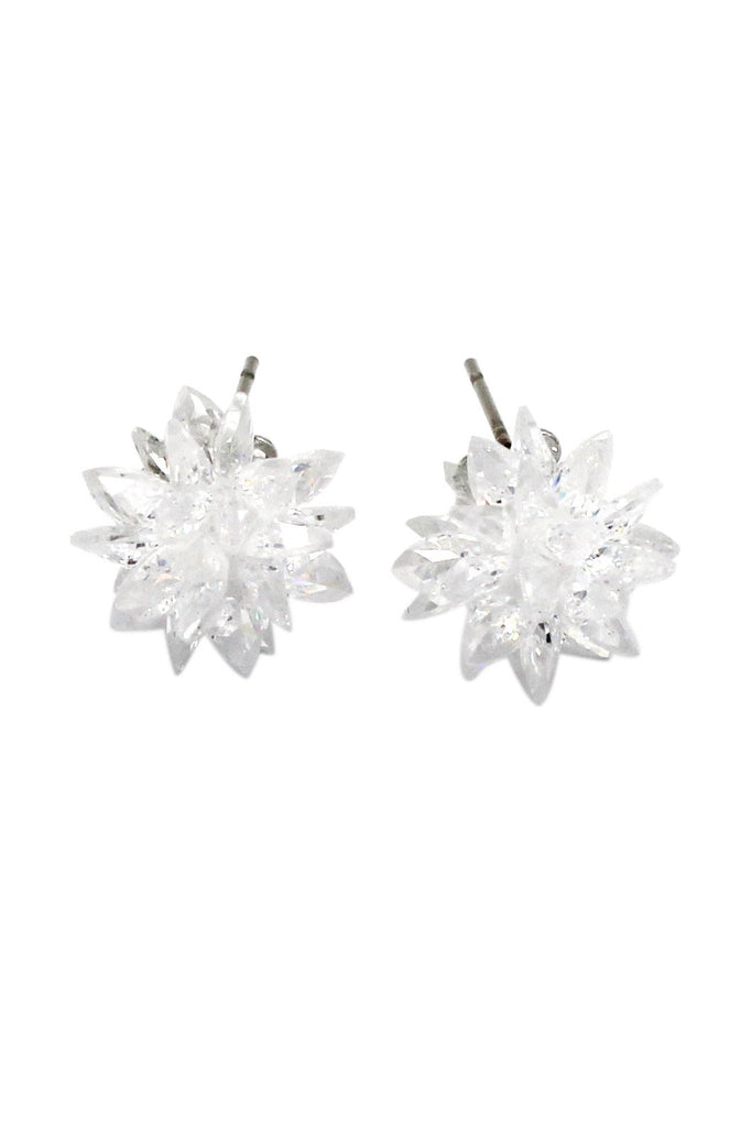 fashion snowflake crystal earrings necklace set