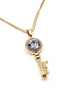 fashion key love letter crystal necklace