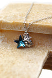 lovely cute star crystal necklace