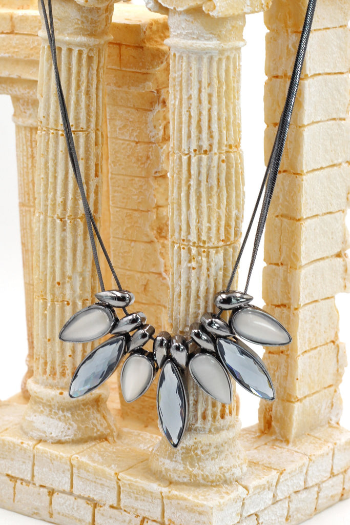 fashion elegant crystal earrings necklace set