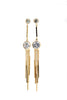 elegant long tassel crystal earrings