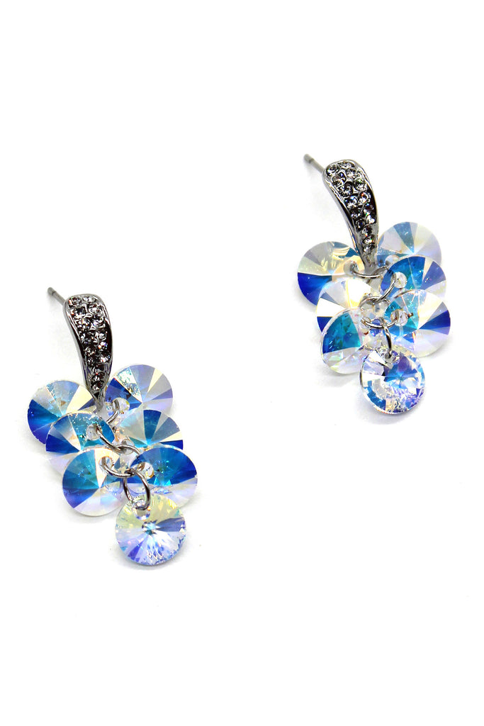 shining pendant swarovski crystal earrings
