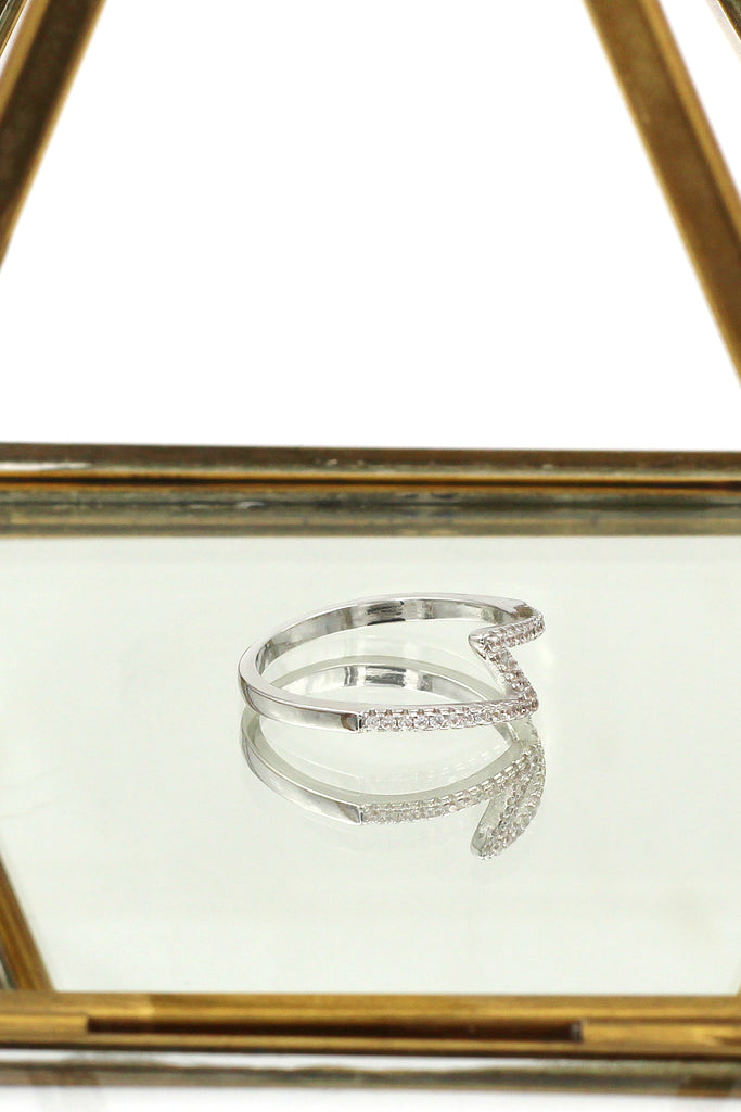 fashion irregular crystal ring