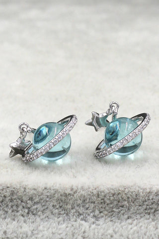 Lovely qualities crystal silver earrings