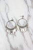 large silver fringe earrings