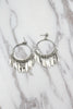 large silver fringe earrings
