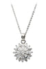 Shining crystal sun flower necklace earrings ring set