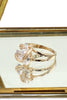 elegant rotating crystal gold ring