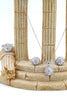 Shining crystal sun flower necklace earrings ring set
