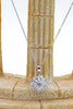 Shining crystal sun flower necklace earrings ring set