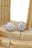 Shining crystal sun flower necklace earrings ring set