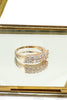 fashion small claw crystal ring