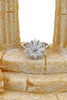 Shining crystal sun flower necklace earrings ring set