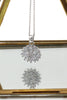 Shining crystal sun flower necklace earrings ring set