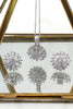 Shining crystal sun flower necklace earrings ring set