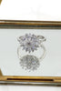 Shining crystal sun flower necklace earrings ring set