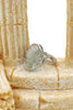 fashion transparent natural stone silver ring