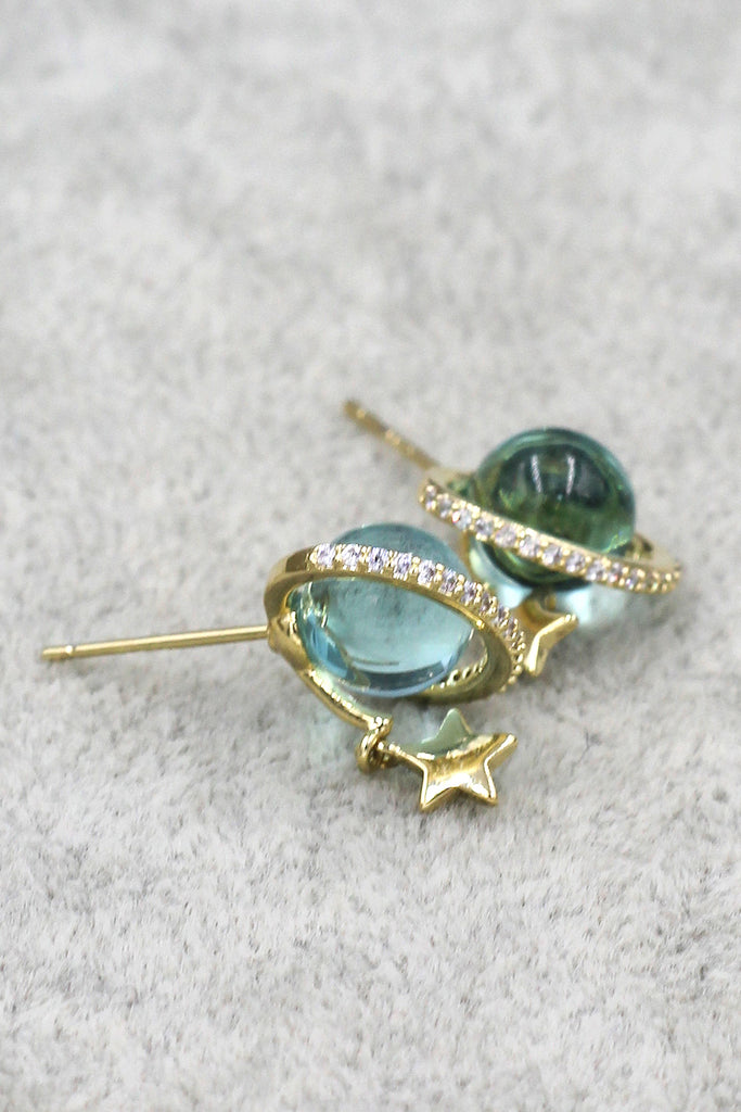 Fashion Fantasy Planet Necklace Earrings Set
