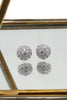 Small crystal hemisphere three-piece silver set