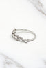 fashion delicate leaf crystal ring