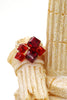colorful square crystal golden ring