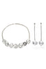 prism crystal earring necklace set