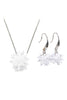 fashion snowflake silver necklace set