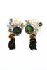 Lovely flower crystal earrings